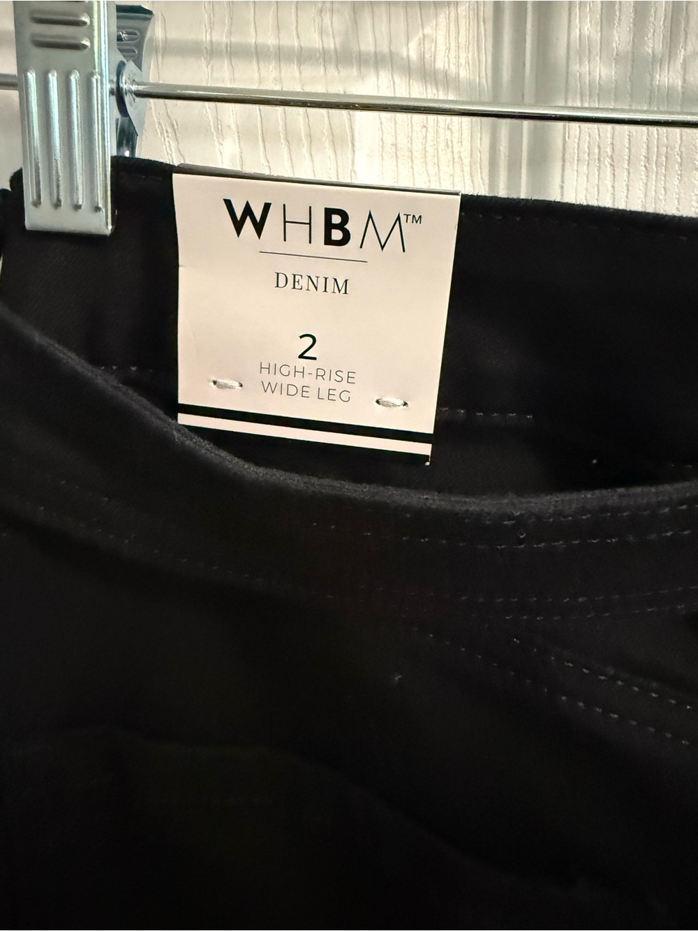 White House Black Market Black Wide-Leg Jeans with Belt - Picture 5 of 7